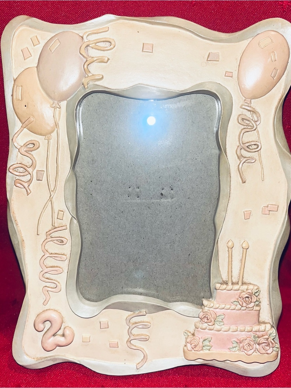 Vintage Pink Ceramic Celebration Picture Frame